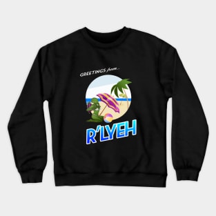 GREETINGS FROM R'LYEH CTHULHU PIN-UP Crewneck Sweatshirt